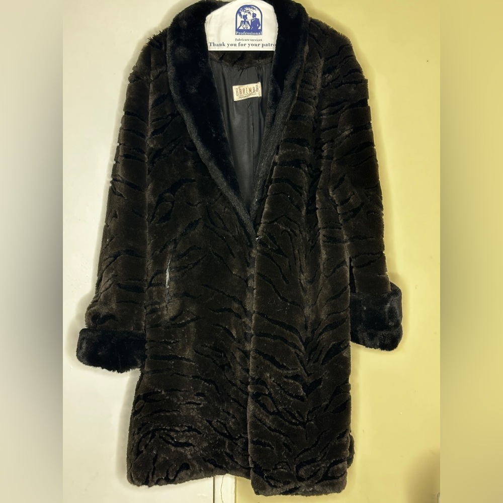 Vintage Braemar by Jeremy Scott Faux Fur Coat Women